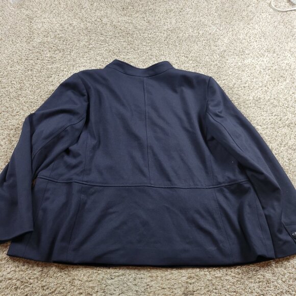 Talbots Blazer Jacket Womens 18WP Blue Rayonne Blend Button Up - Picture 6 of 9